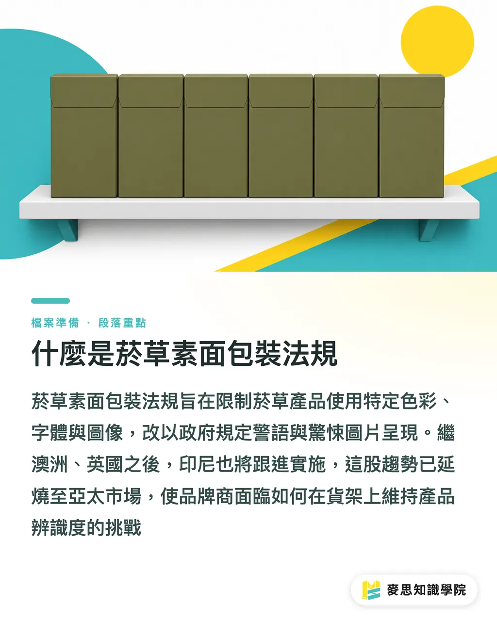 什麼是菸草素面包裝法規｜印尼跟進菸品素面包裝：台灣印刷廠與設計師該如何接招 段落重點