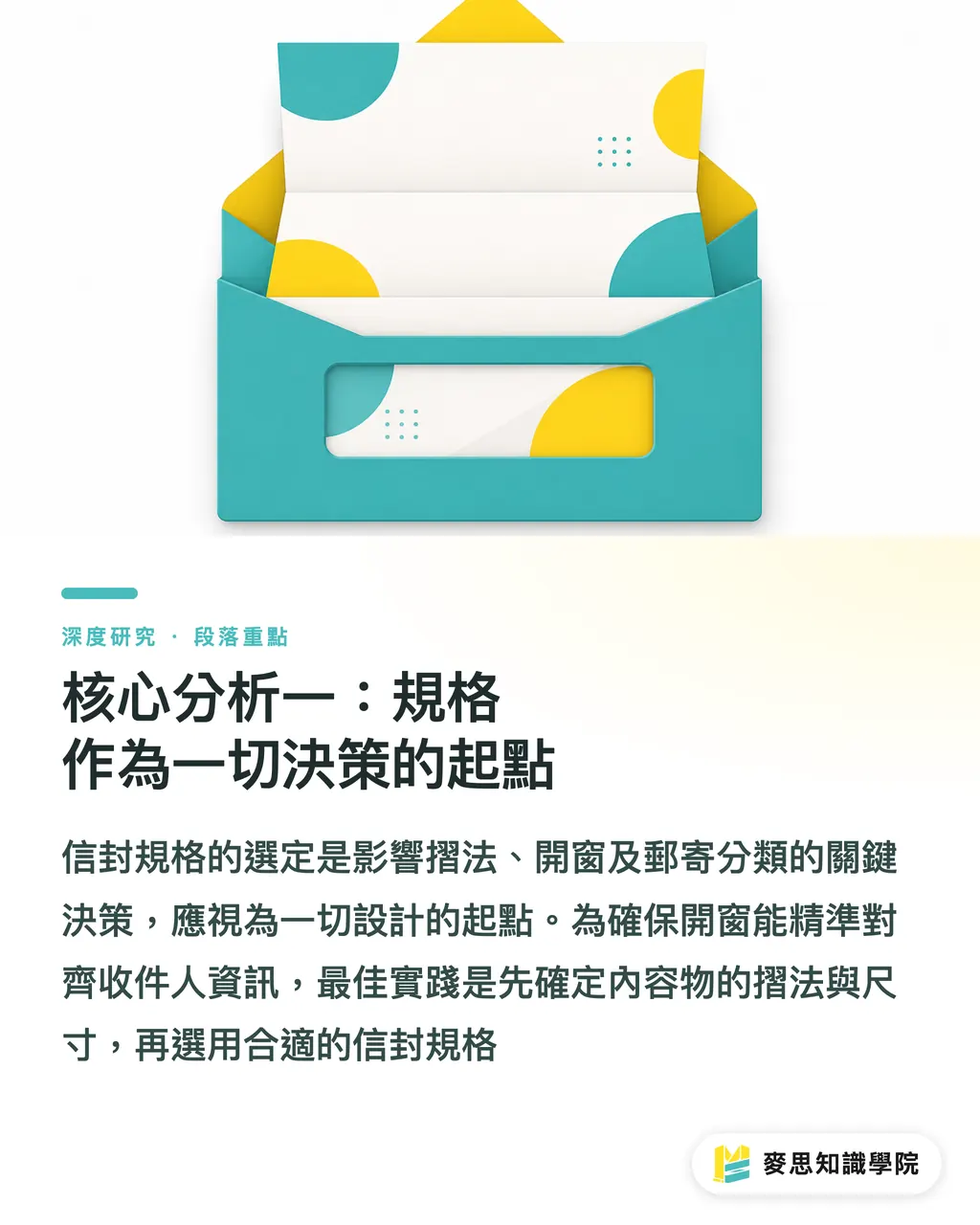 核心分析一:規格作為一切決策的起點|信封印刷的規格、開窗與郵寄合規:一個整合性綜述 段落重點